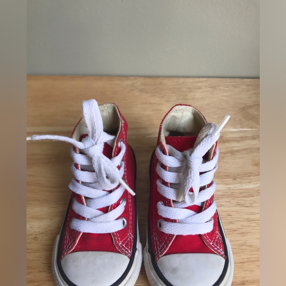 Converse All-Star Chuck Taylor High-Tops Red Size: US Toddler 4.0 EUR 20 CM 11.5 - Picture 8 of 14